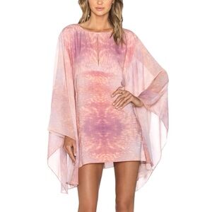 Alexis- Pink Yves Caftan Sunlight Clouds Mini Dress